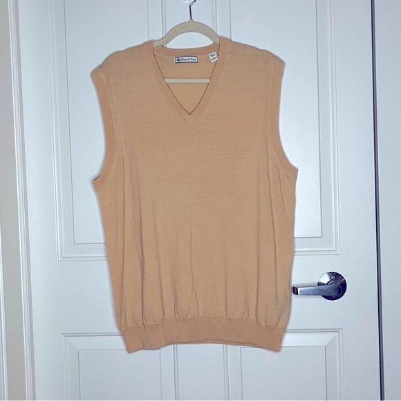Men's Butter Yellow Sweater Vest by Donald Rose. - Picture 1 of 6